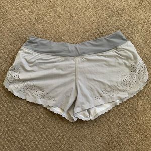 Gray Lululemon cut out shorts